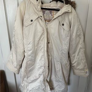 Women's Cream Hooded Jacket